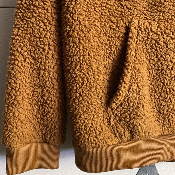 American Eagle Women's Sherpa Teddy Hoodie Pullover - Picture 2 of 5